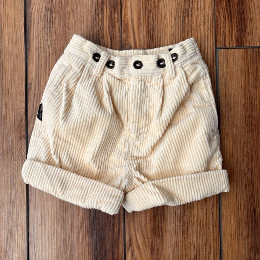 VTG 90’sRalph Lauren POLO Infant/Toddler Corduroy Khaki Shorts M 6-12 mo NEW!